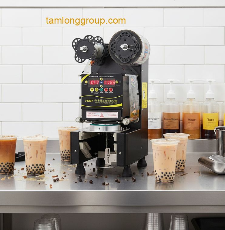 Máy dập nắp cốc tự động Fest RC 995 2 Máy dập nắp cốc tự động Fest RC 95